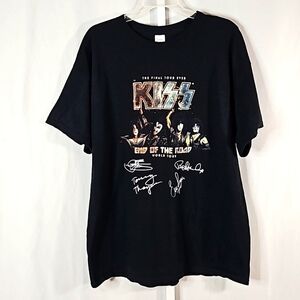 KISS Black T-shirt Size XL Unisex